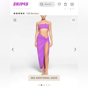 Skims limited edition color signature sarong and matching top.